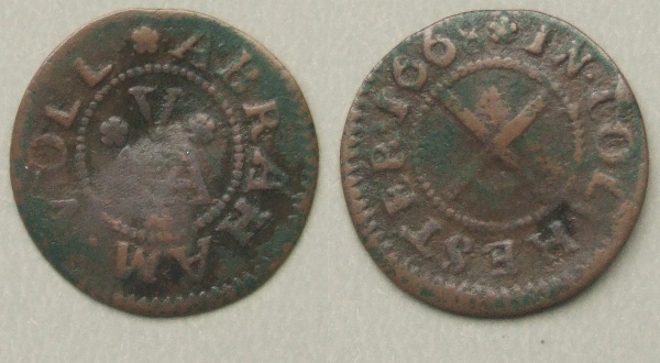 Colchester Abraham Voll farthing token